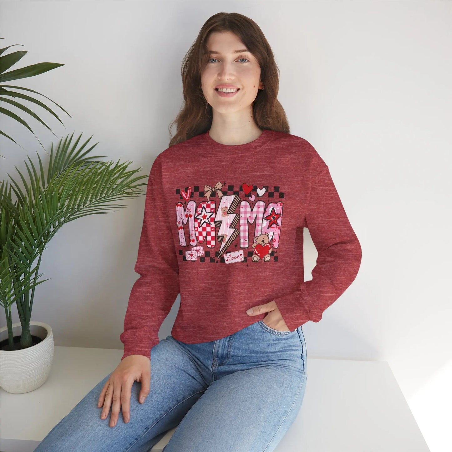 Checkered Valentine Mama Sweatshirt image 13