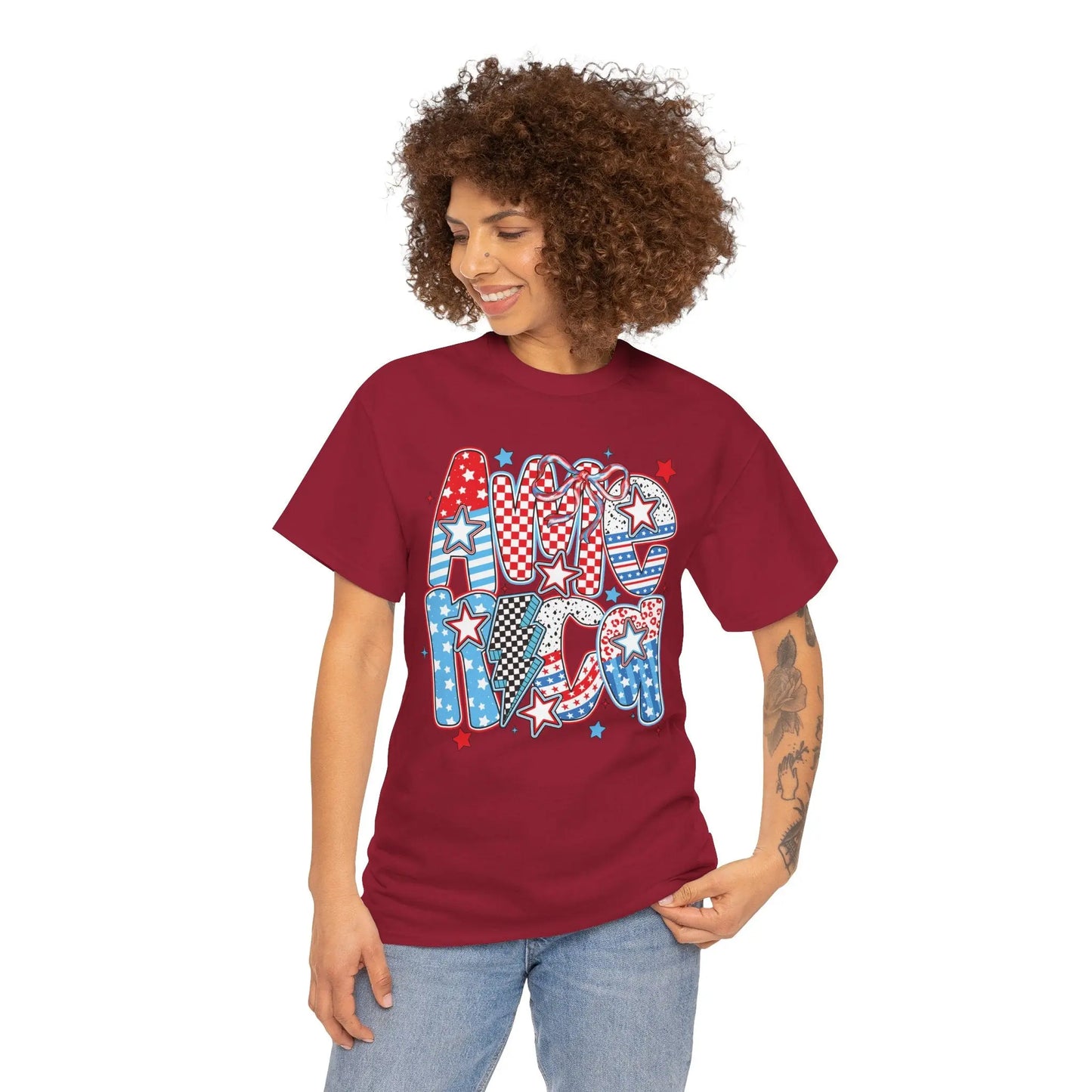 Bold Patriotic Americana Graphic Tee image 14
