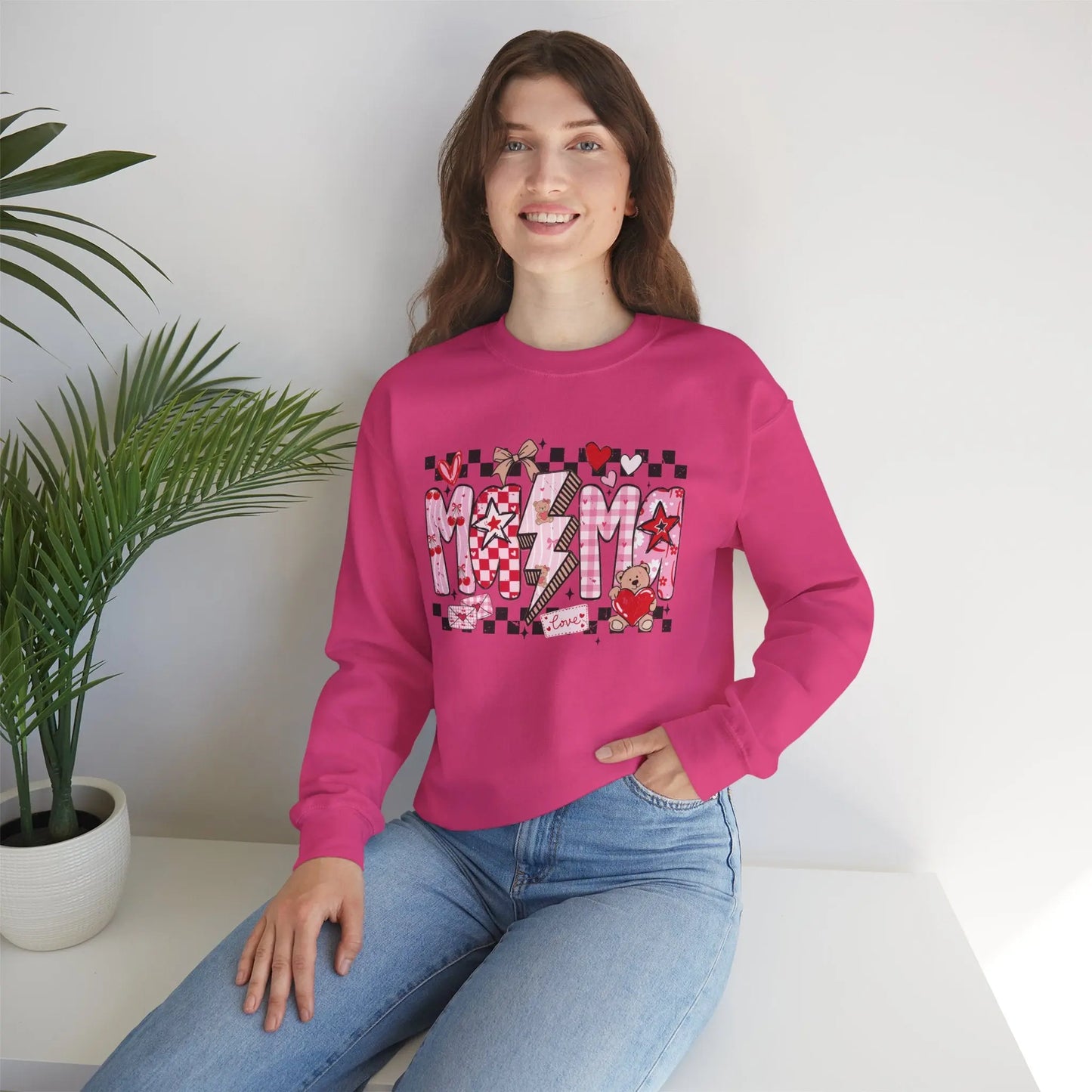 Checkered Valentine Mama Sweatshirt image 9