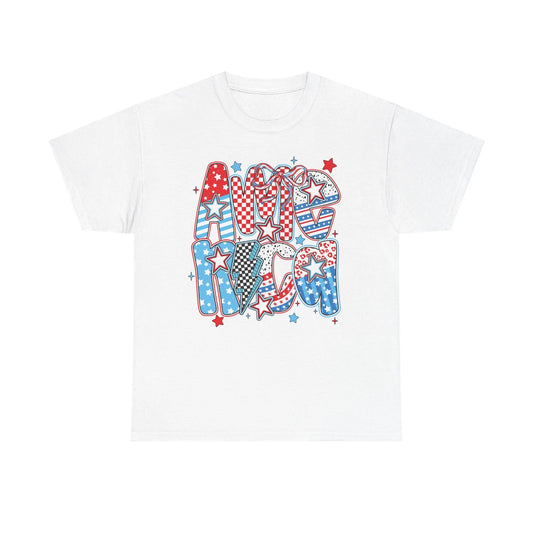 Bold Patriotic Americana Graphic Tee image 0