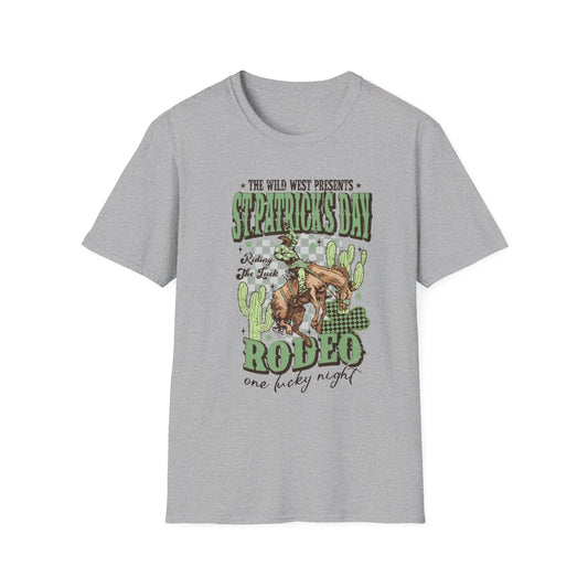 Lucky Bucking Bronco Graphic Tee Printify