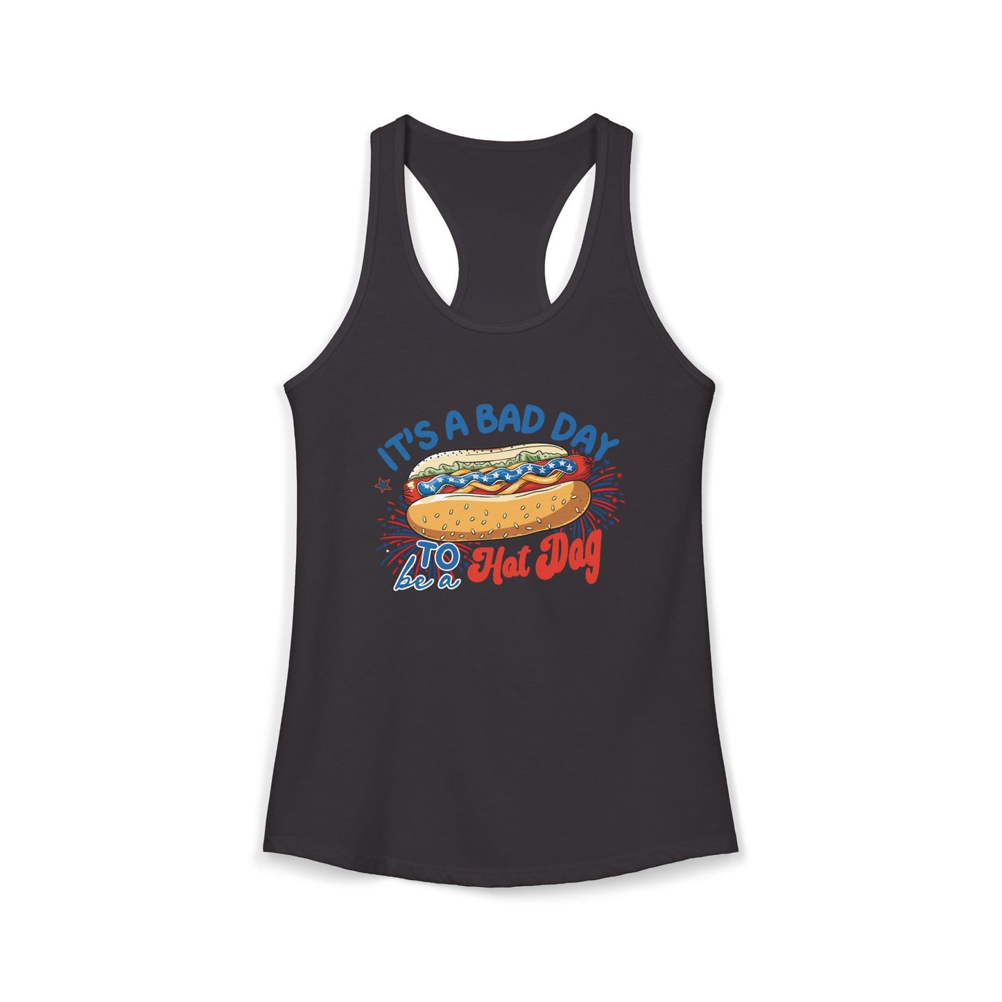 Bad Day to Be a Hot Dog Racerback Tank | Funny Patriotic 4th of July Tank XS–2XL