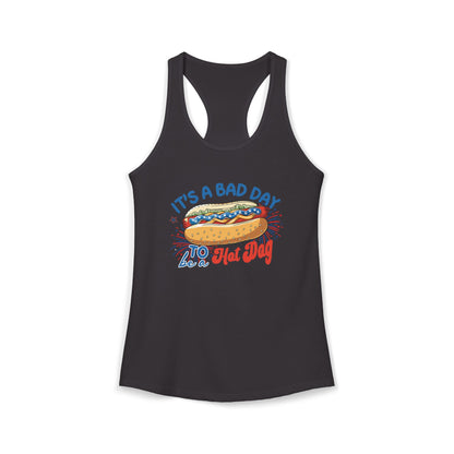 Bad Day to Be a Hot Dog Racerback Tank | Funny Patriotic 4th of July Tank XS–2XL