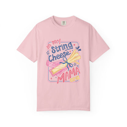 String Cheese Mama T-Shirt — Cute Pastel Mom Graphic Tee