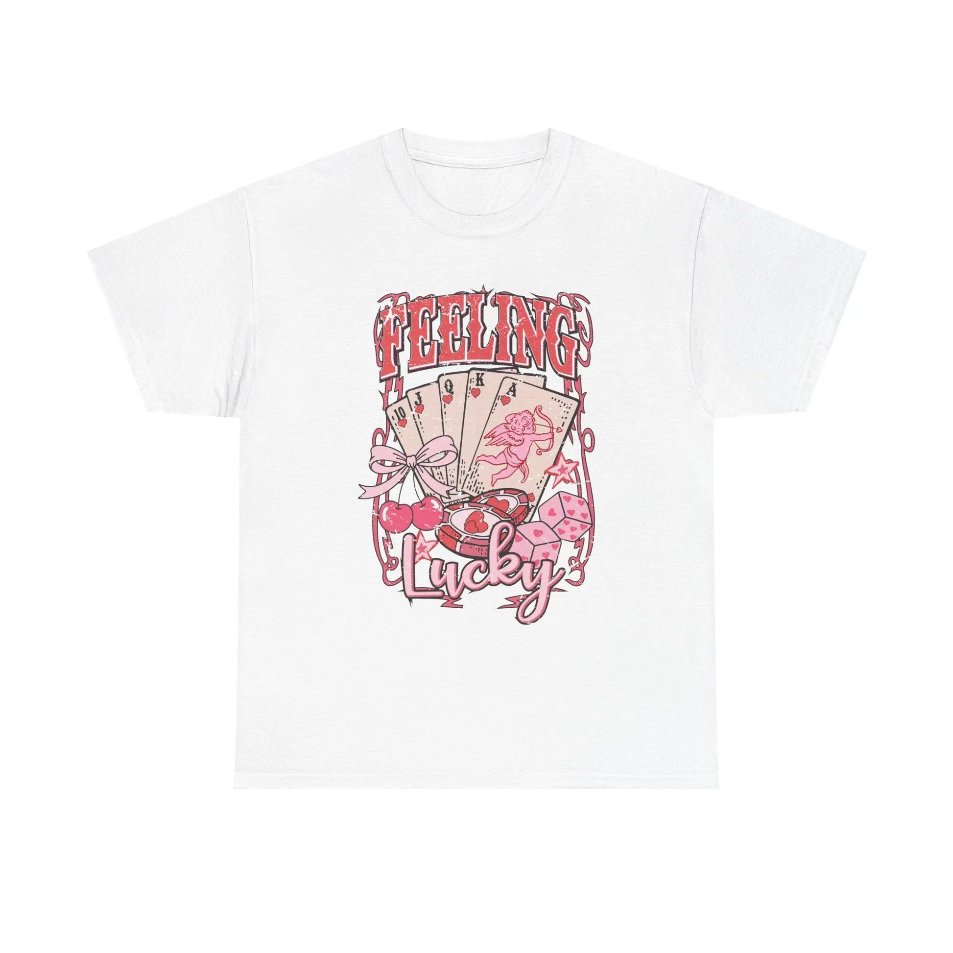 Pink Retro Poker Cards Graphic Tee image 3