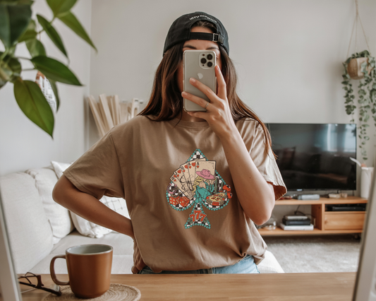 Ace of Spades Floral Card Tee
