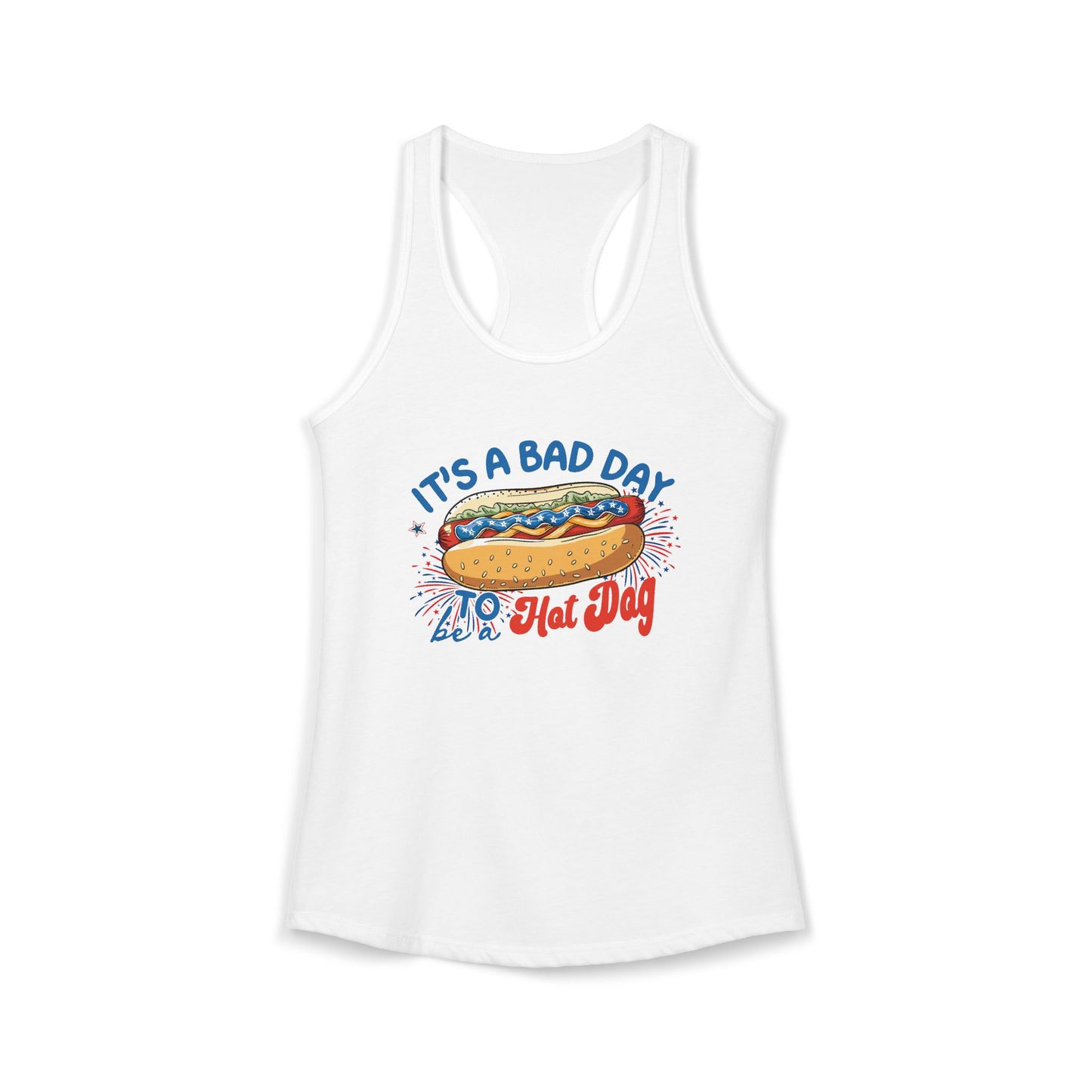 Bad Day to Be a Hot Dog Racerback Tank | Funny Patriotic 4th of July Tank XS–2XL