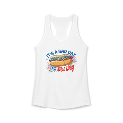 Bad Day to Be a Hot Dog Racerback Tank | Funny Patriotic 4th of July Tank XS–2XL