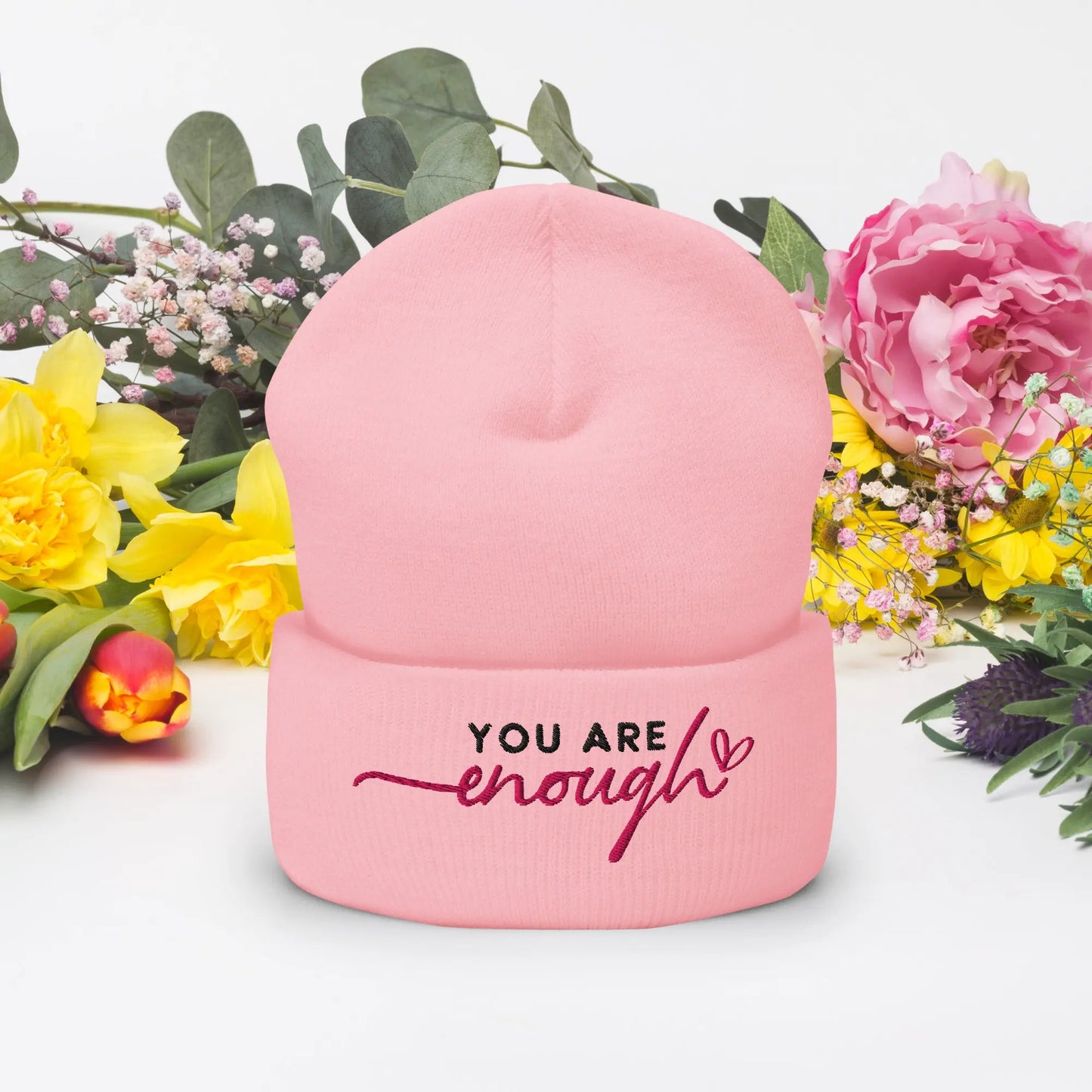 You Are Enough Cuffed Beanie image 4