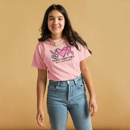 Peace, Love, Cure BCA Youth Tee image 0