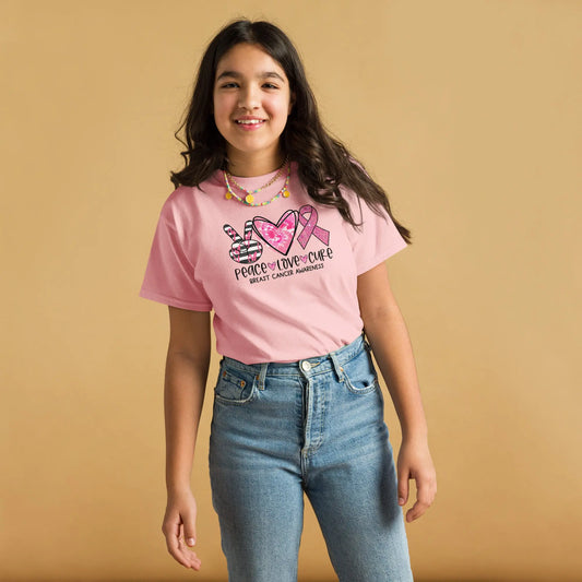 Peace, Love, Cure BCA Youth Tee image 0