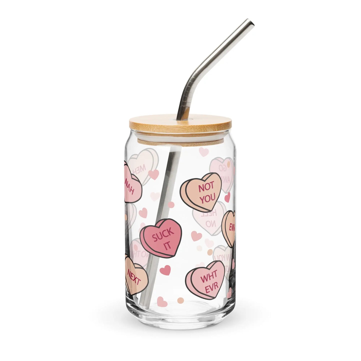 Anti-Valentine Candy Hearts Glass image 0