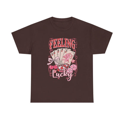 Pink Retro Poker Cards Graphic Tee image 1