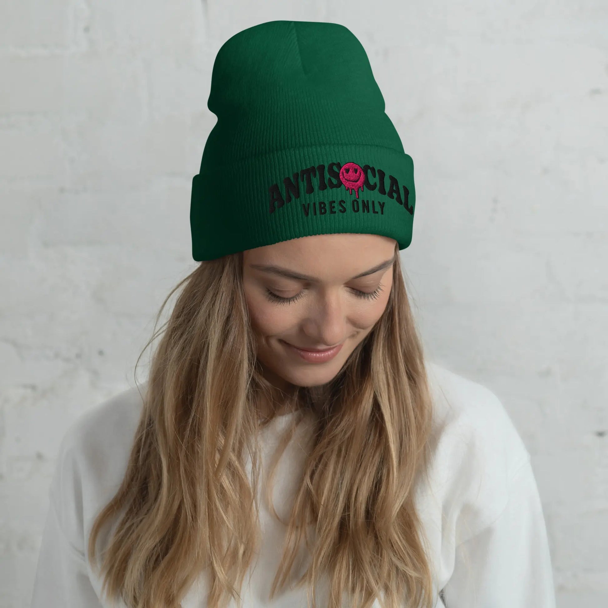 Antisocial Vibes Cuffed Beanie image 6