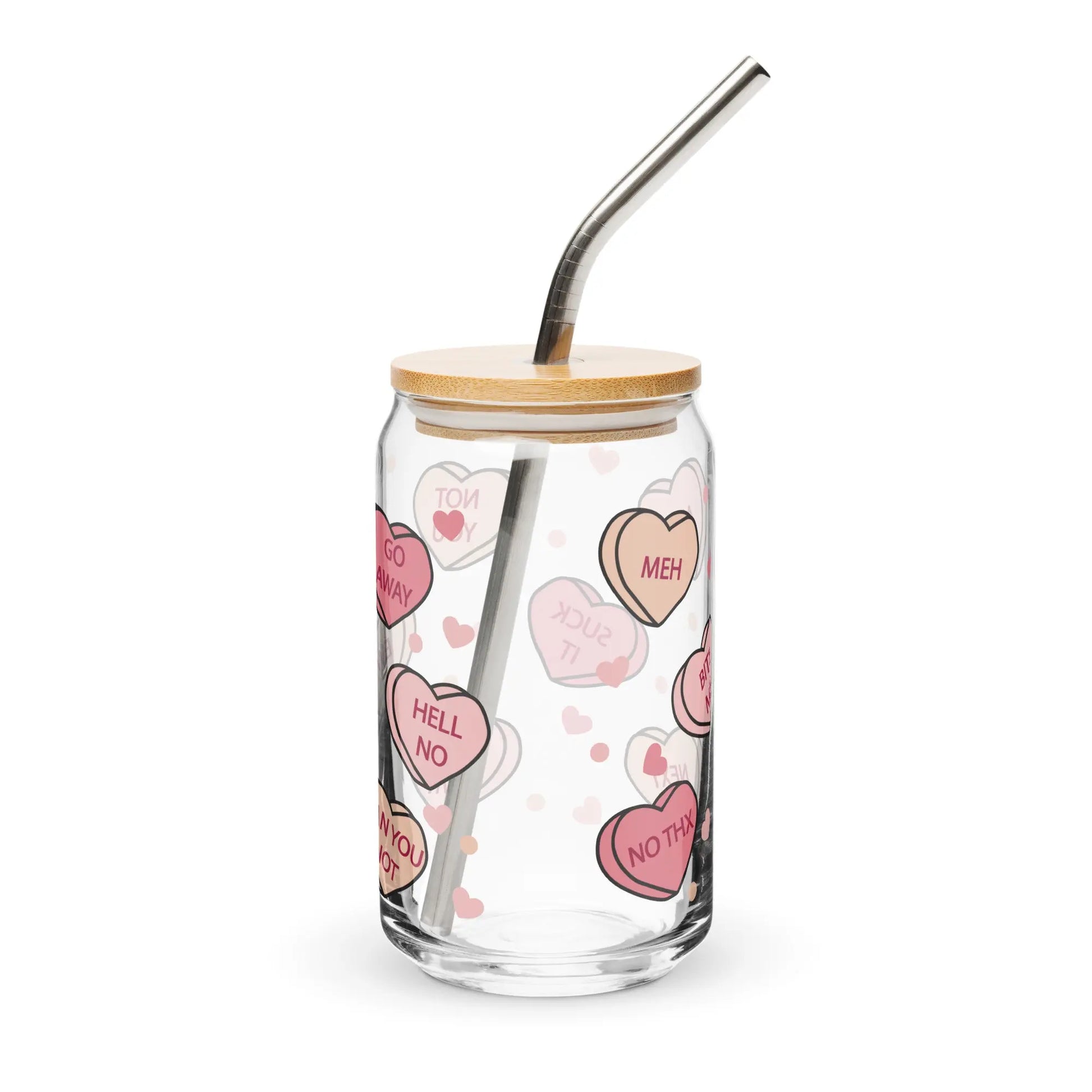 Anti-Valentine Candy Hearts Glass image 1