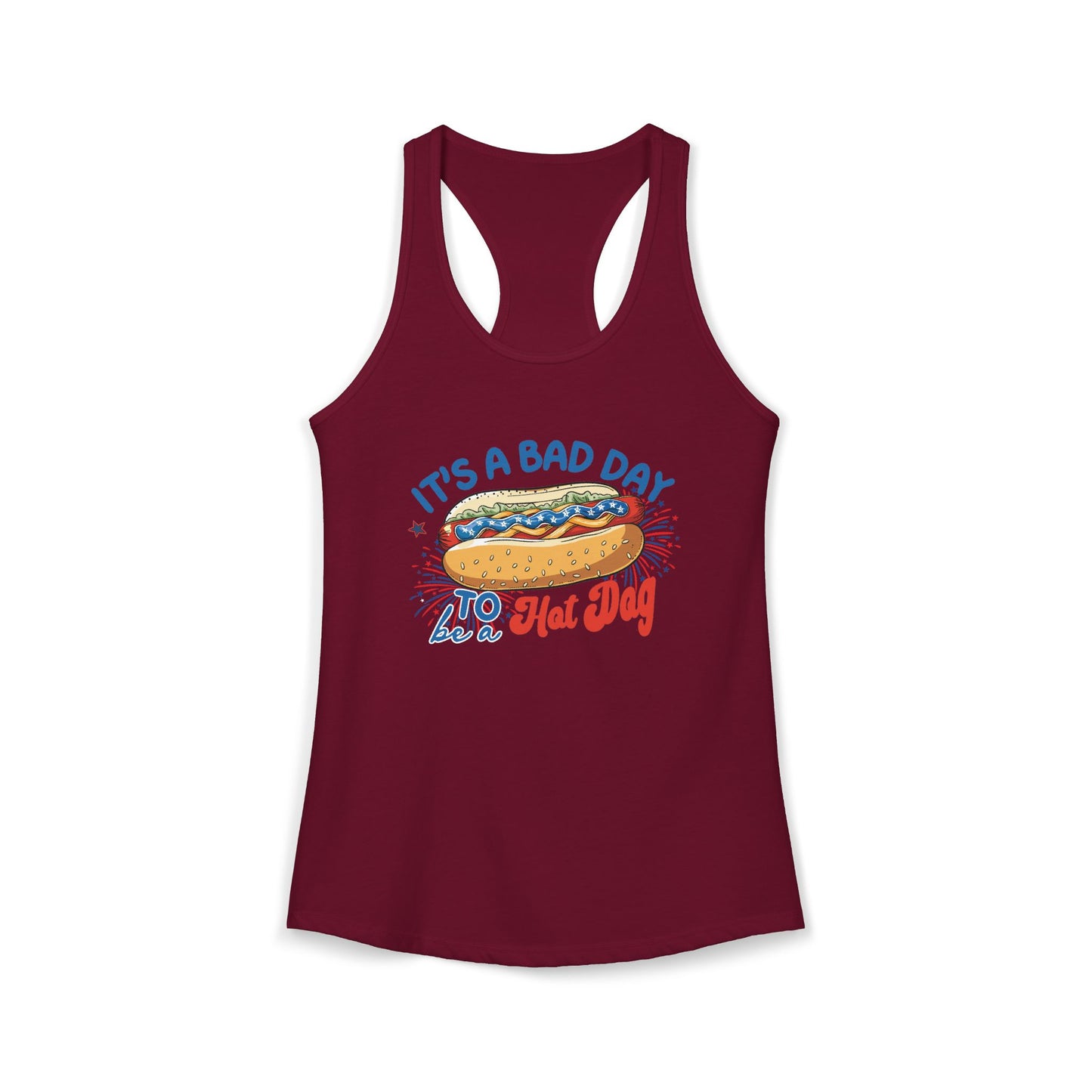 Bad Day to Be a Hot Dog Racerback Tank | Funny Patriotic 4th of July Tank XS–2XL