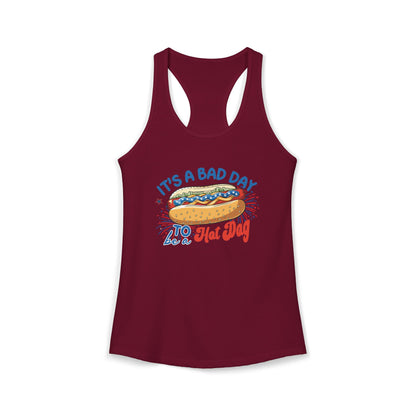 Bad Day to Be a Hot Dog Racerback Tank | Funny Patriotic 4th of July Tank XS–2XL