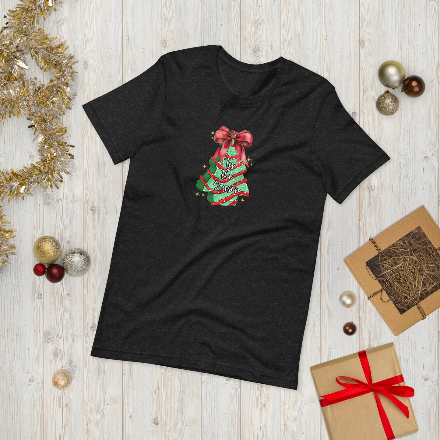 Tis The Season Christmas Cake Tee image 1