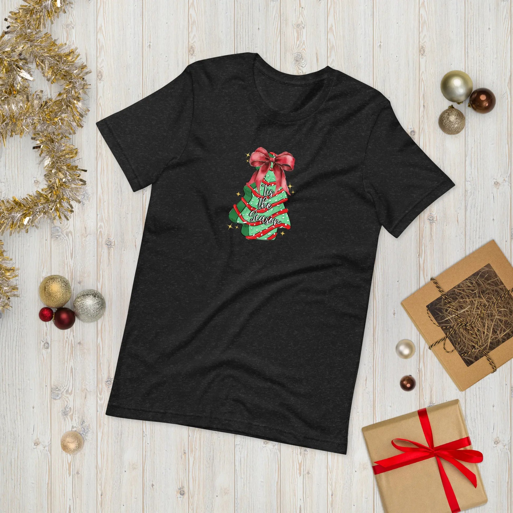 Tis The Season Christmas Cake Tee image 1
