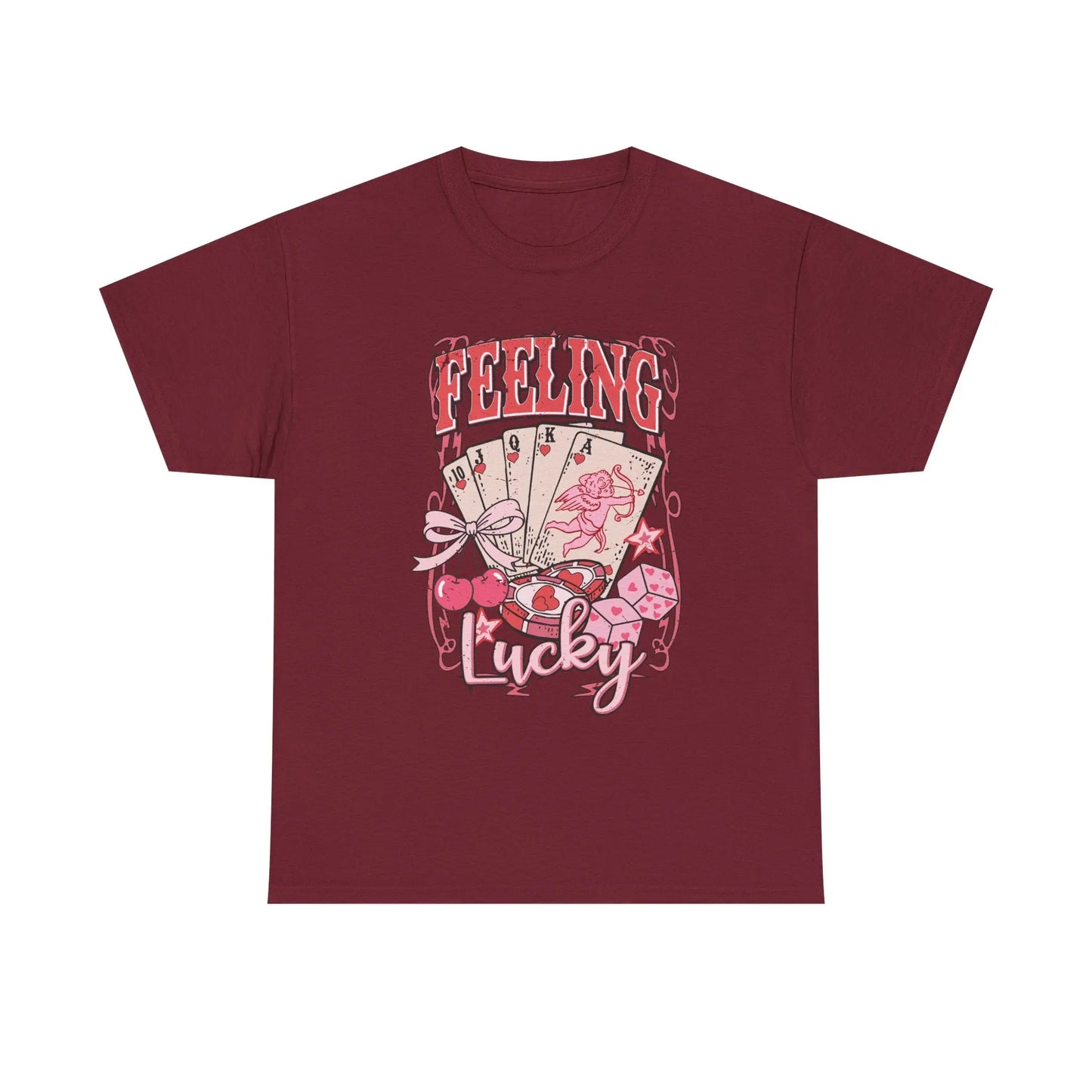 Pink Retro Poker Cards Graphic Tee image 12