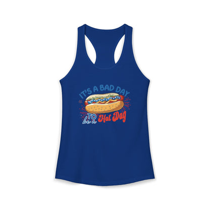 Bad Day to Be a Hot Dog Racerback Tank | Funny Patriotic 4th of July Tank XS–2XL