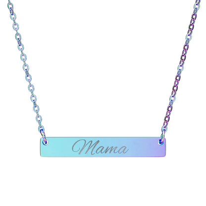 Mama Engraved Bar Necklace image 4