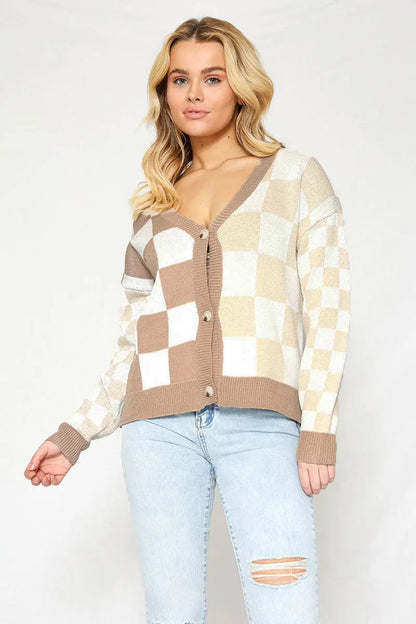 Checkered Cardigan image 7