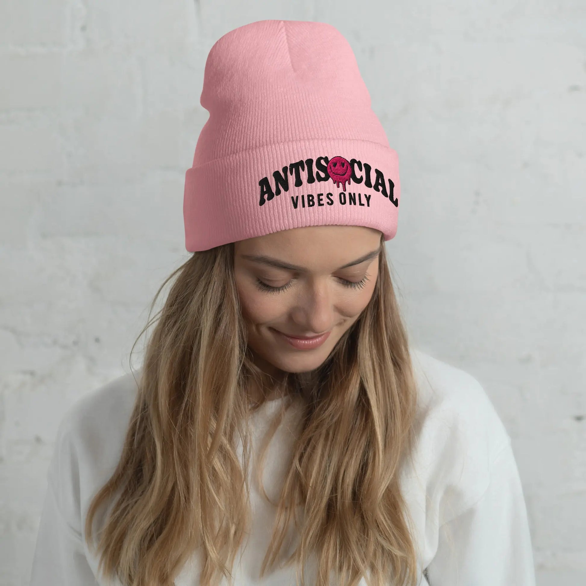Antisocial Vibes Cuffed Beanie image 0