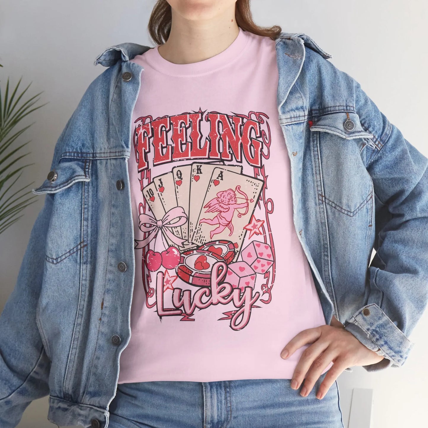 Pink Retro Poker Cards Graphic Tee image 8