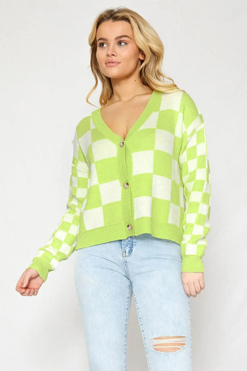 Checkered Cardigan image 2