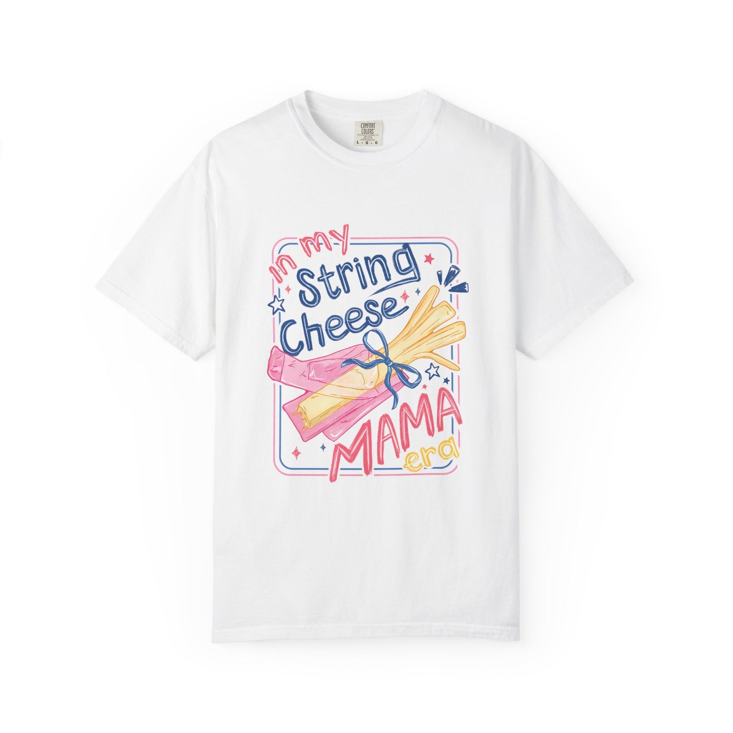 String Cheese Mama T-Shirt — Cute Pastel Mom Graphic Tee