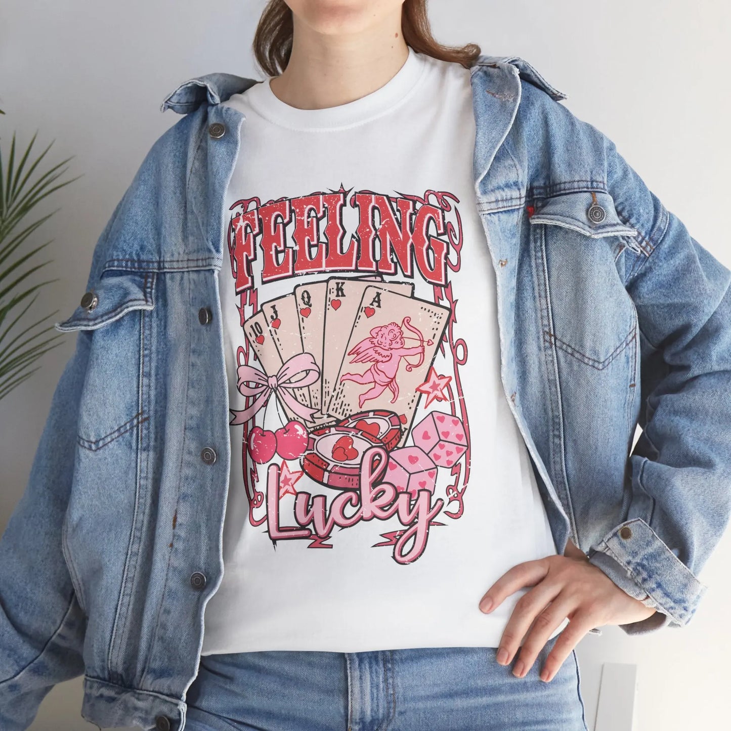 Pink Retro Poker Cards Graphic Tee image 5