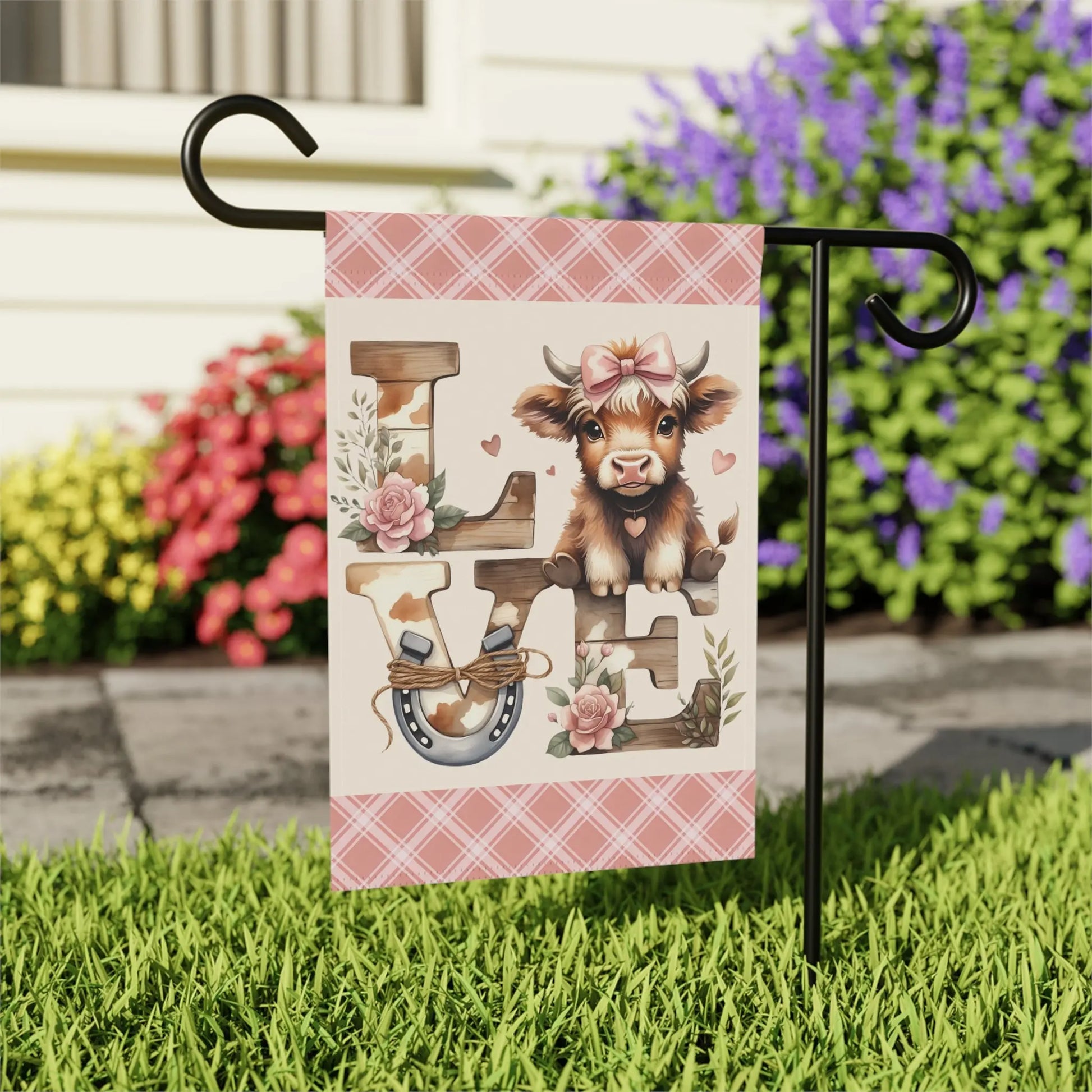 Love Cow Garden Flag  image 0