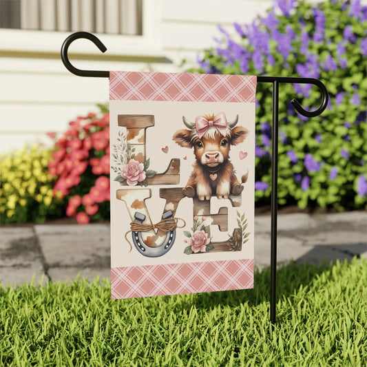 Love Cow Garden Flag  image 0