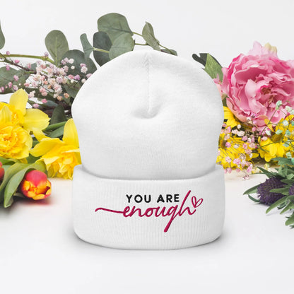 You Are Enough Cuffed Beanie image 7