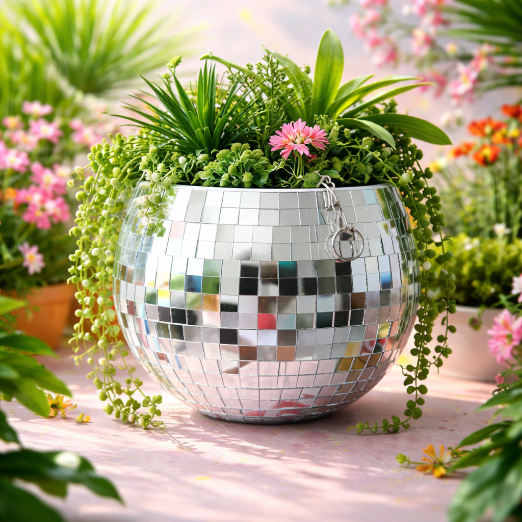 Disco Ball Planter-0