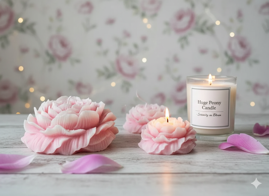Huge Peony Candle | Sculptural Soy Wax-0