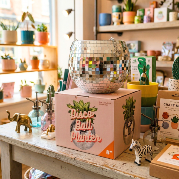 Disco Ball Planter-2