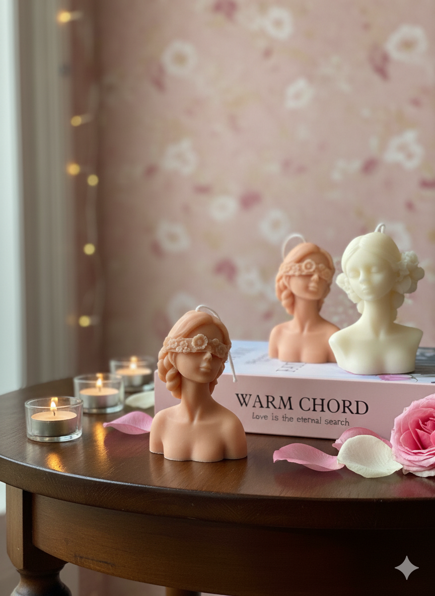 Blindfolded Flower Girl Candle-0