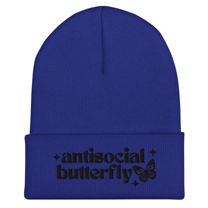 Antisocial Butterfly Cuffed Beanie image 1