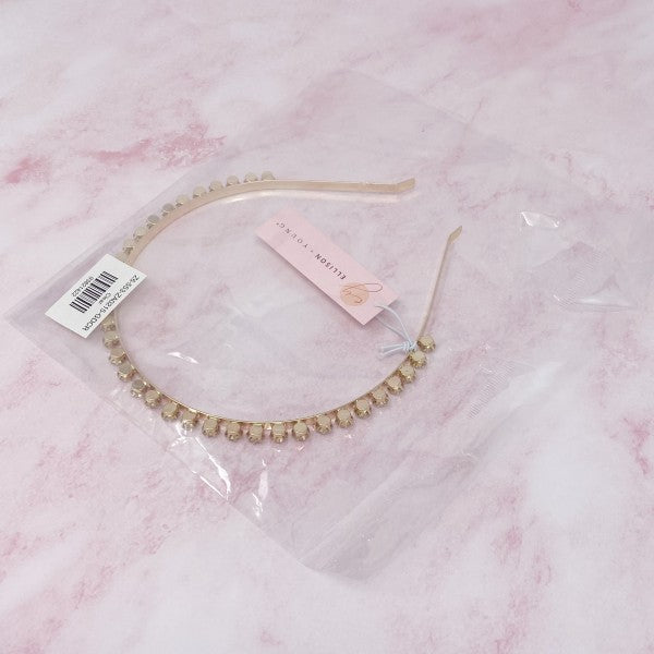 Delicate bridal crown headband with classic pattern design