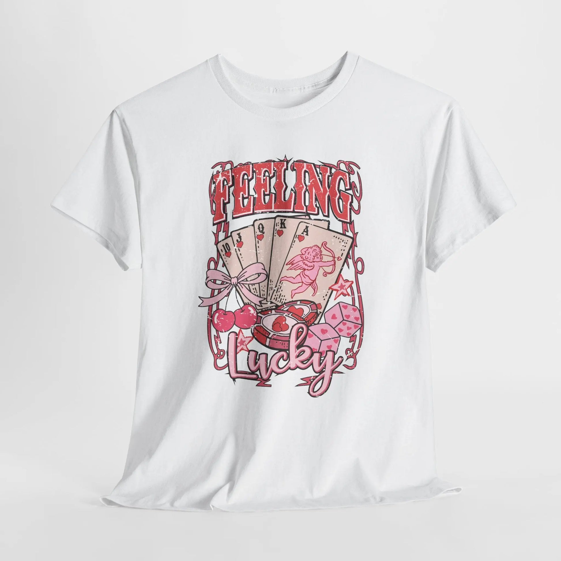 Pink Retro Poker Cards Graphic Tee image 4