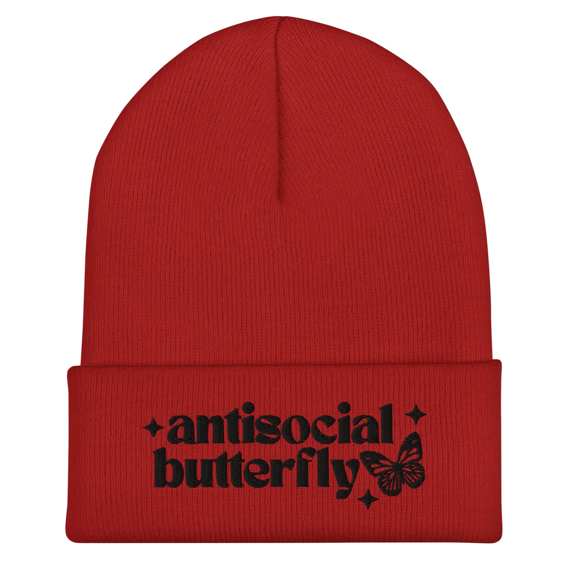 Antisocial Butterfly Cuffed Beanie image 2