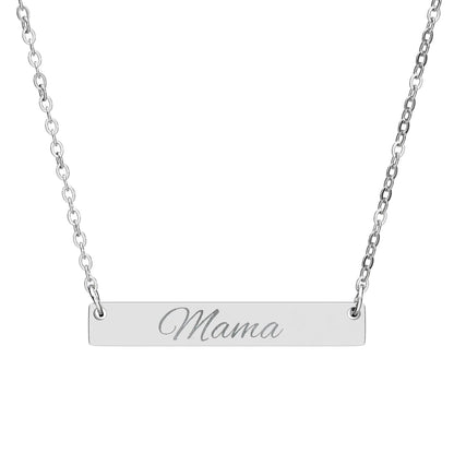 Mama Engraved Bar Necklace image 0