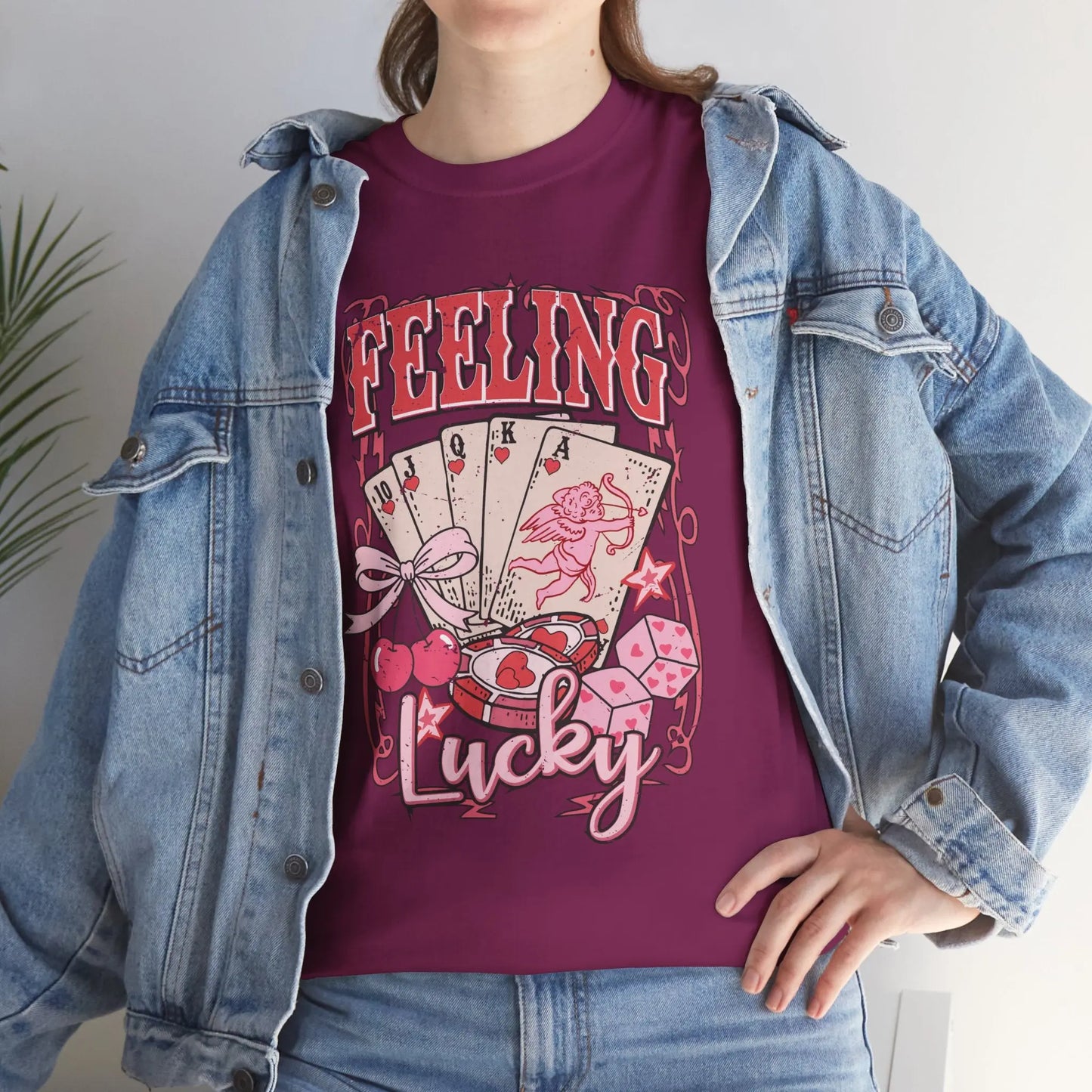 Pink Retro Poker Cards Graphic Tee image 11