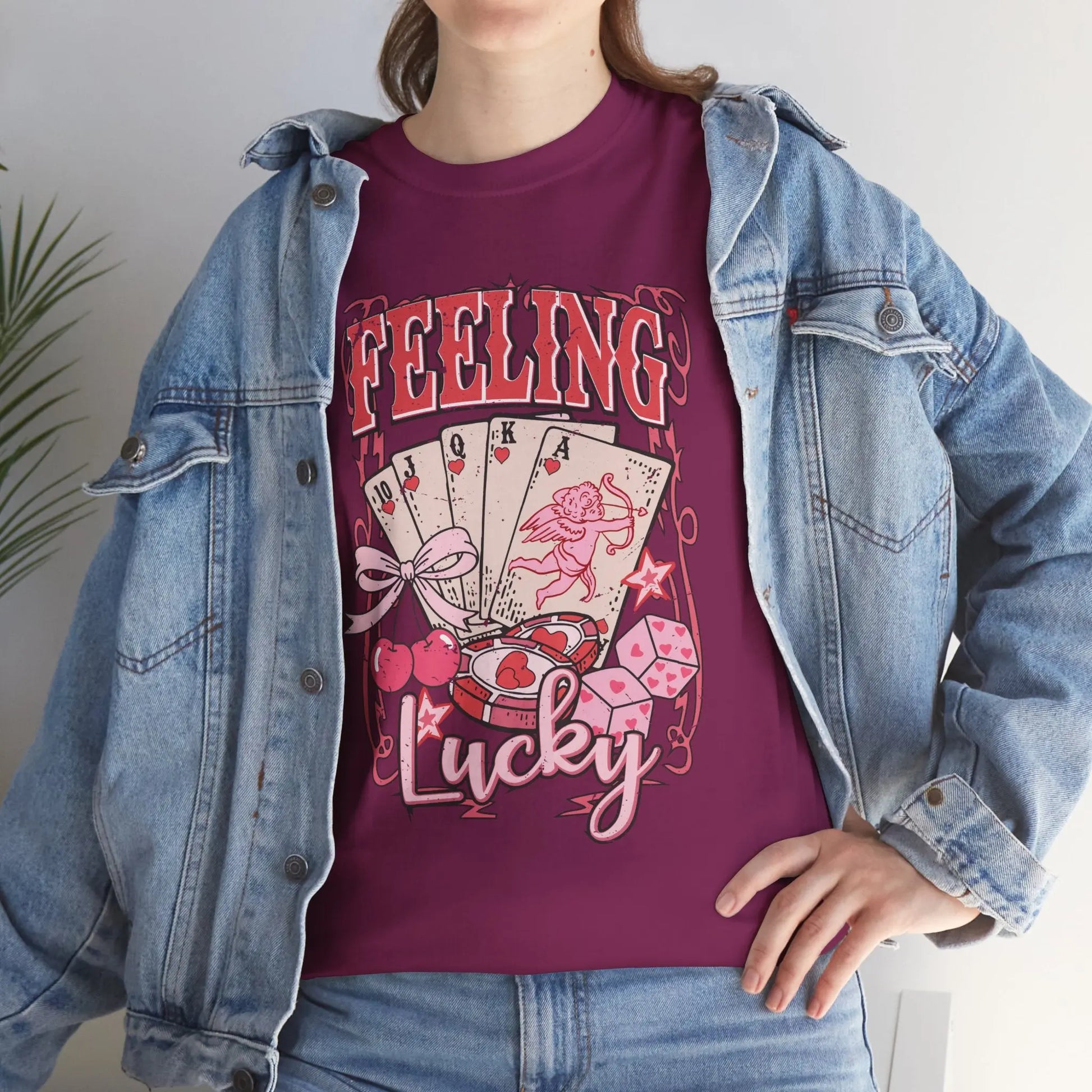 Pink Retro Poker Cards Graphic Tee image 11