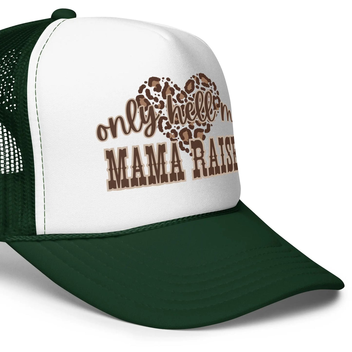 Only Hell Mama Raised Trucker Hat image 4