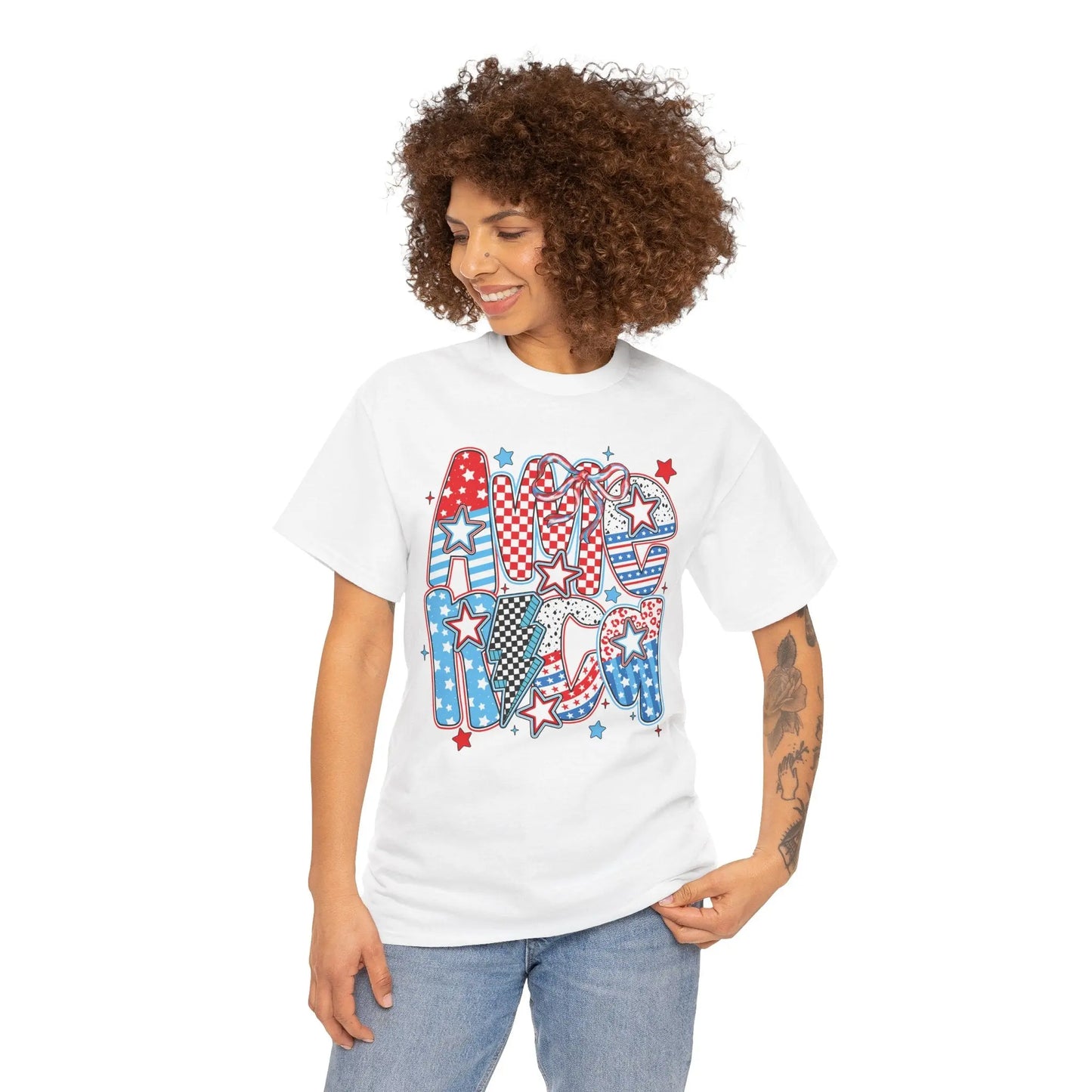 Bold Patriotic Americana Graphic Tee image 2