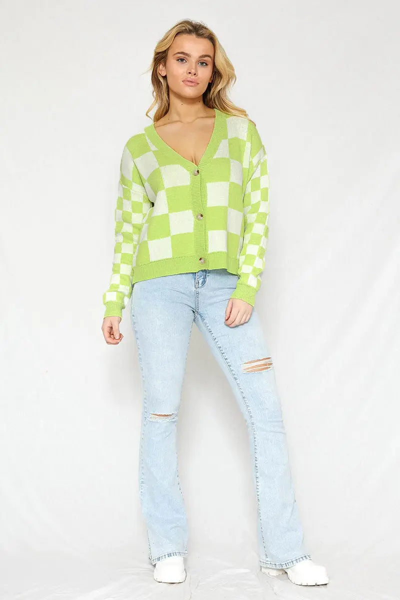 Checkered Cardigan image 3