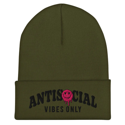 Antisocial Vibes Cuffed Beanie image 3